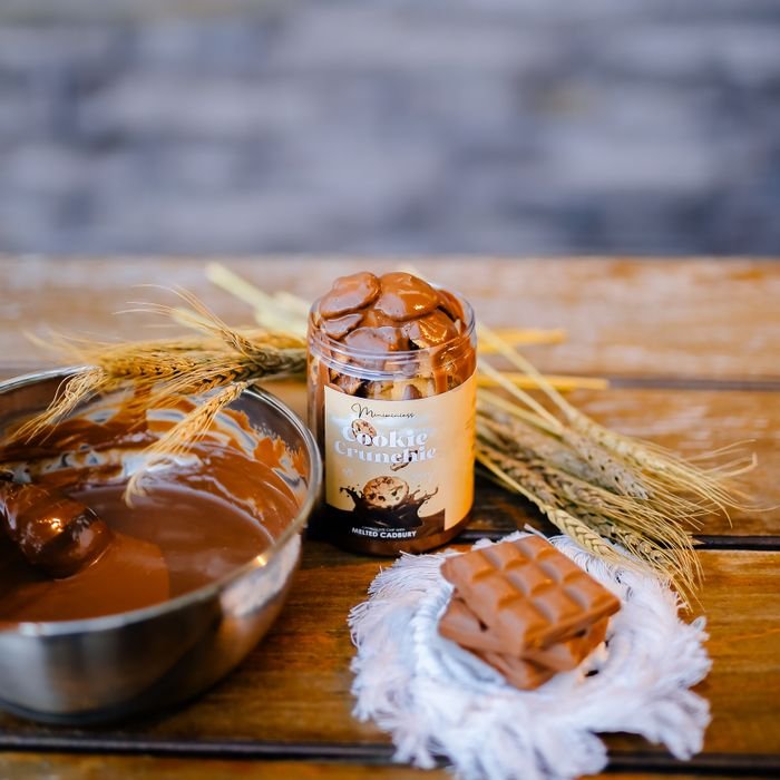 Indulge in a tempting display of chocolate cookie spread and bar, perfect for dessert lovers.